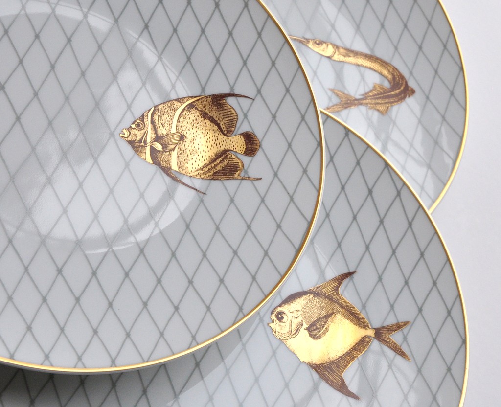 Les Poissons d'or - Jacques Bernardaud atmosphere image table art | Bernardaud