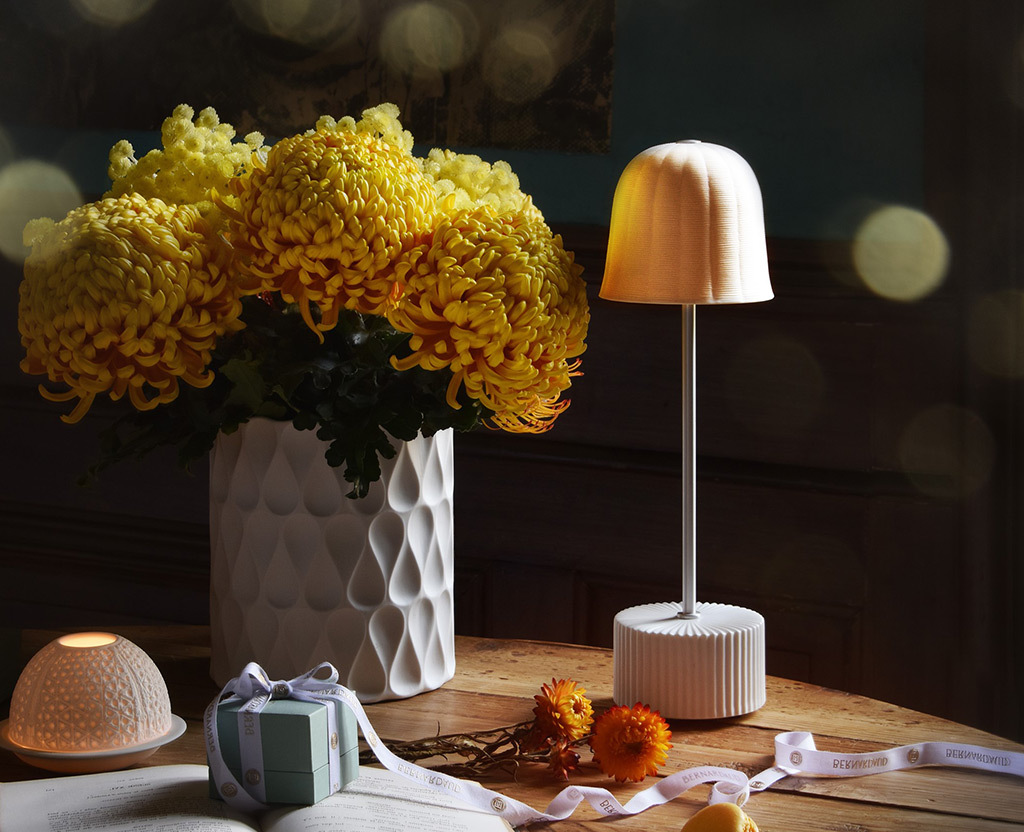 Campanule Led lamp atmosphere image table art | Bernardaud