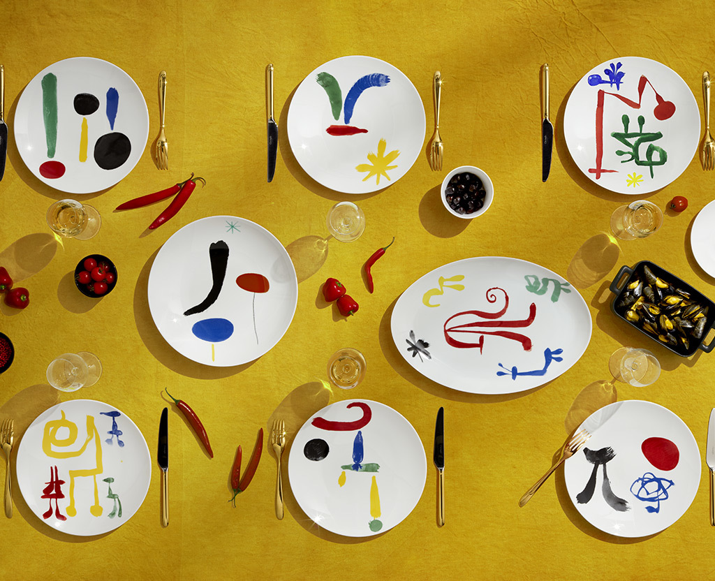 Parler Seul - Joan Miró atmosphere image table art | Bernardaud