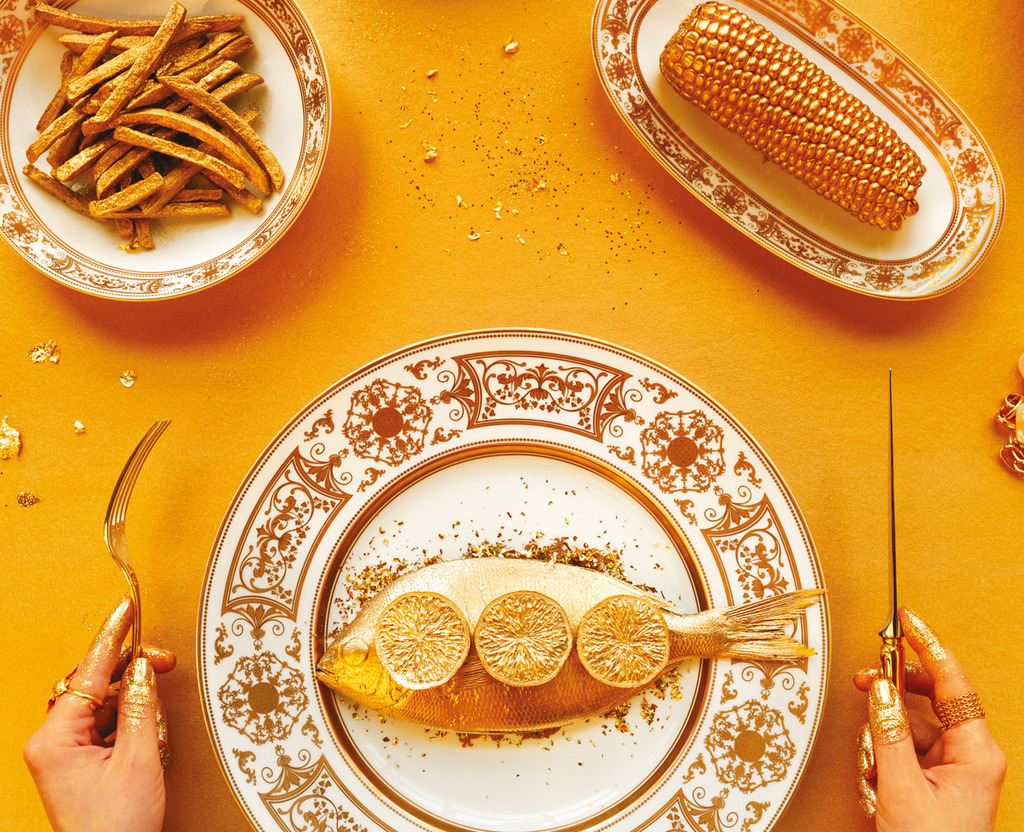 Aux Rois Or atmosphere image table art | Bernardaud