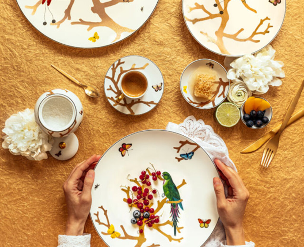 AUX OISEAUX atmosphere image table art | Bernardaud