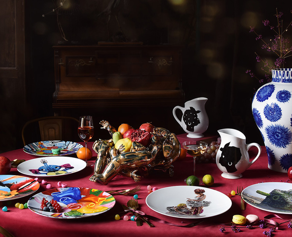 Jeff Koons atmosphere image table art | Bernardaud