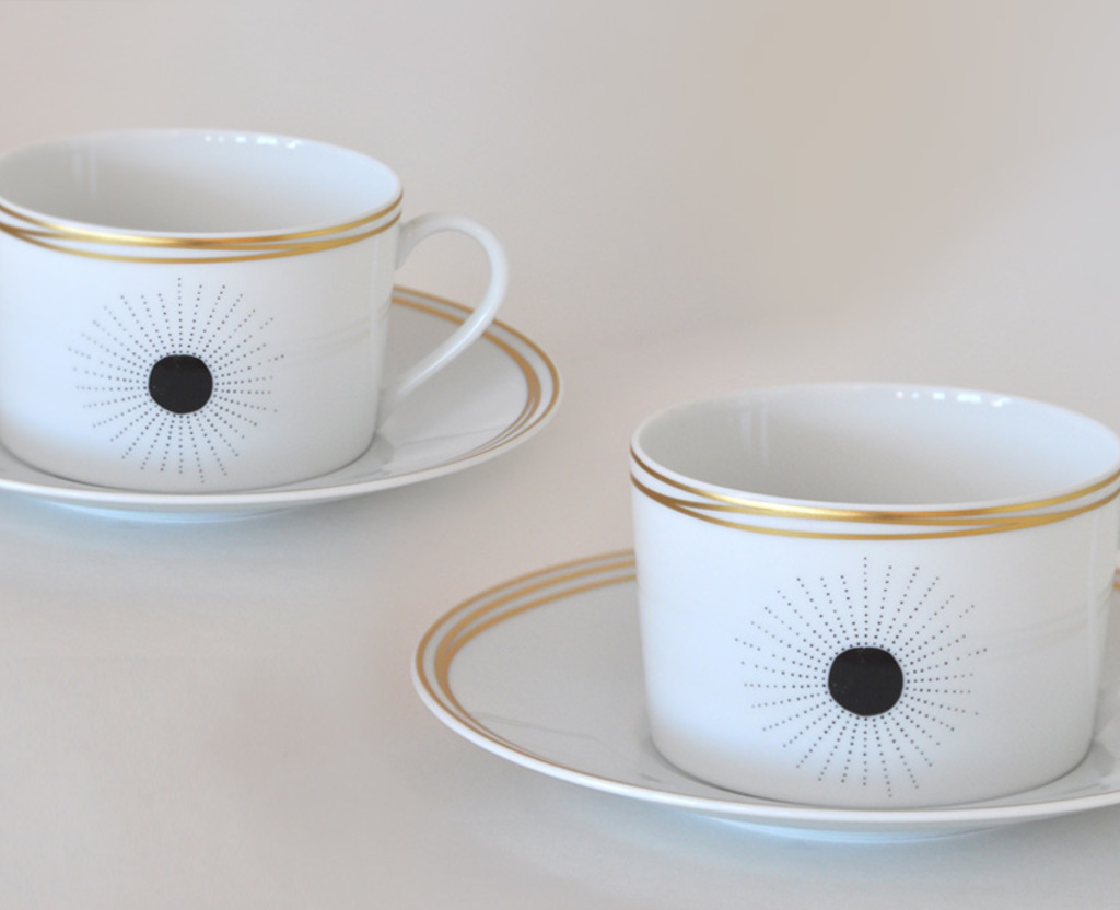 2 Cups gift sets atmosphere image table art | Bernardaud
