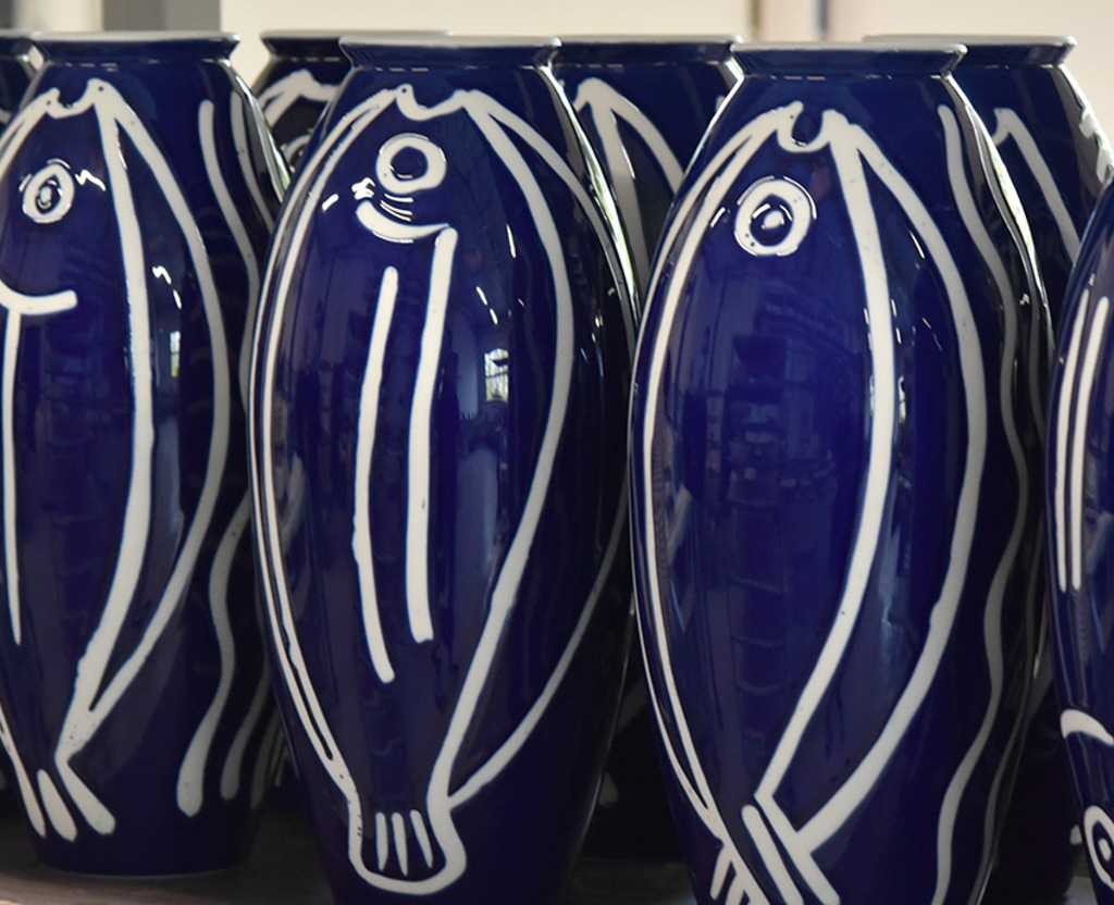 Vases "Algues et Poissons" atmosphere image table art | Bernardaud