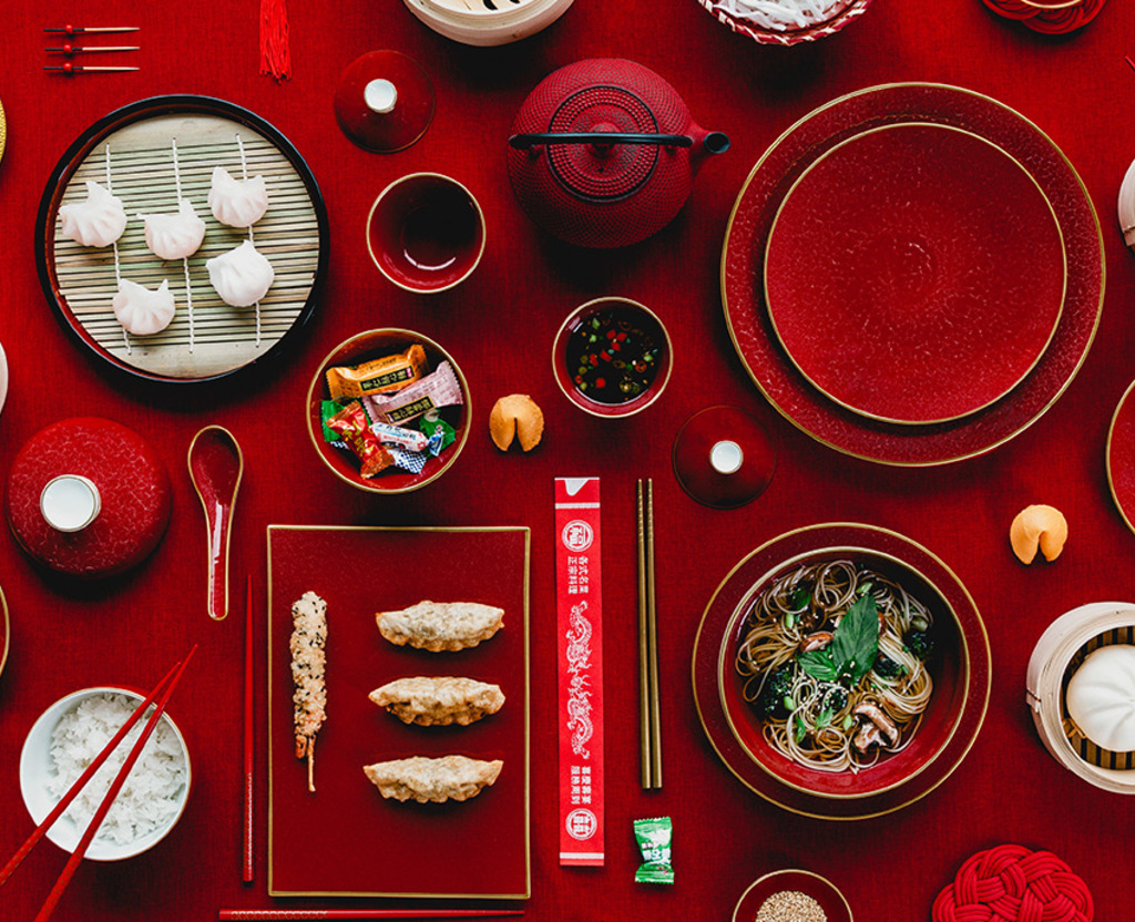 Image d'ambiance de la table Rouge Empereur JP Bernardaud