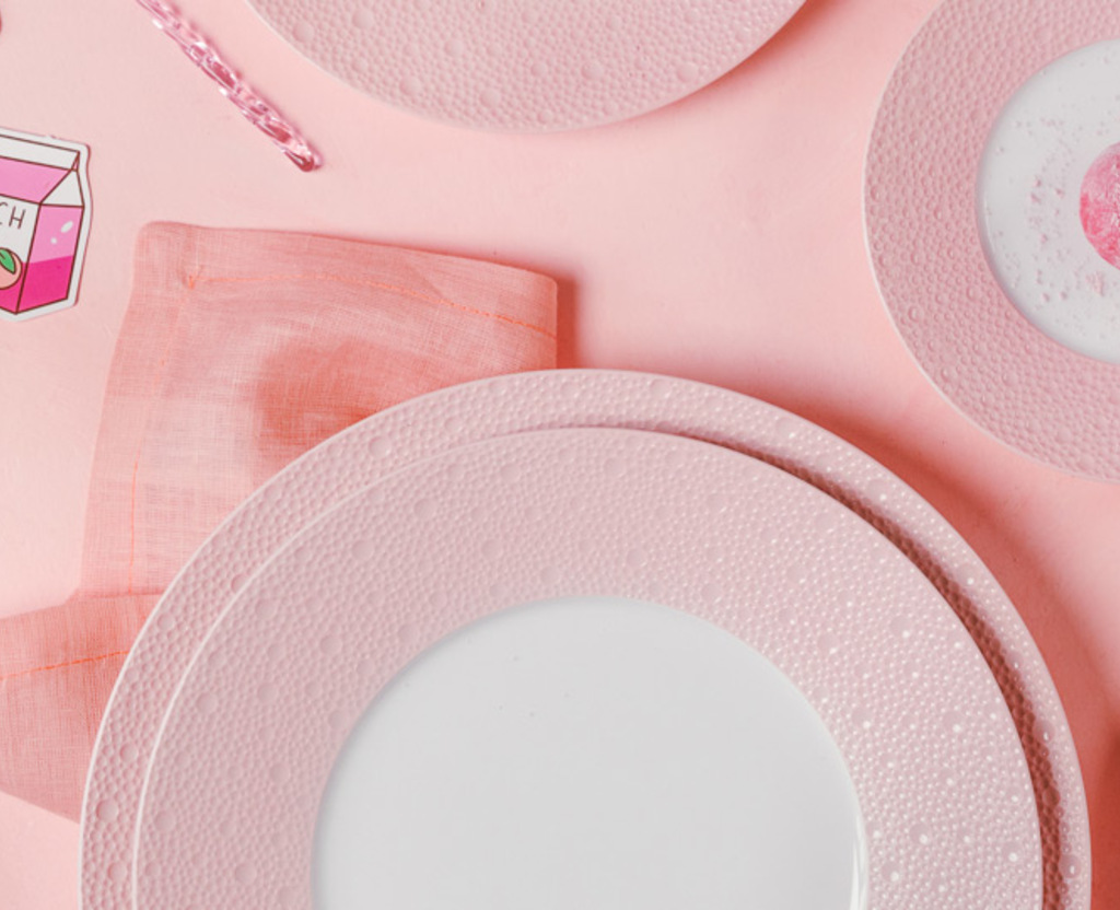 Ecume Rose de Corée atmosphere image table art | Bernardaud