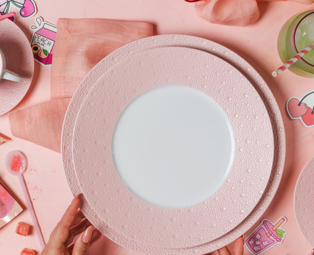 Ecume Rose de Corée atmosphere image table art | Bernardaud