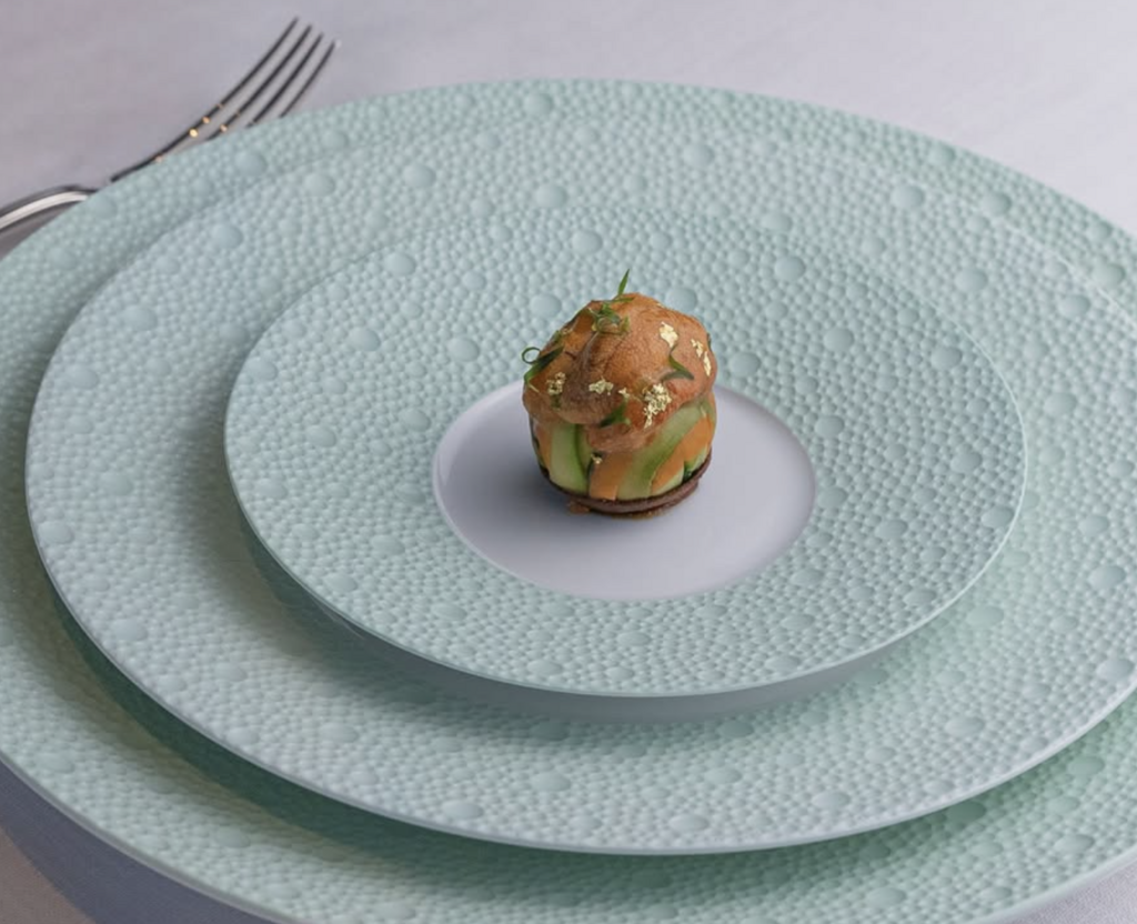 Ecume Green atmosphere image table art | Bernardaud