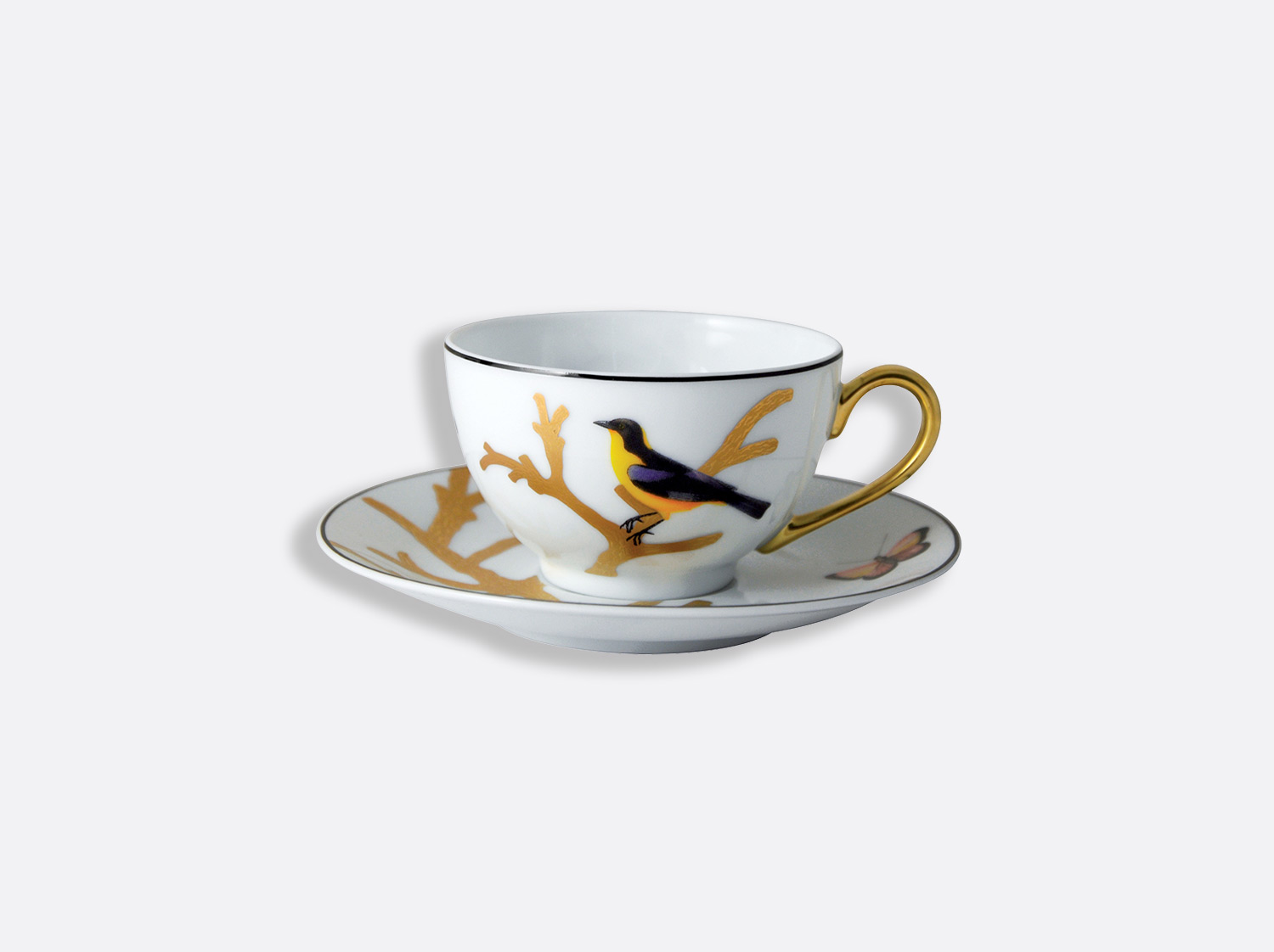 China Tea cup and saucer 4.5 oz of the collection Aux oiseaux | Bernardaud