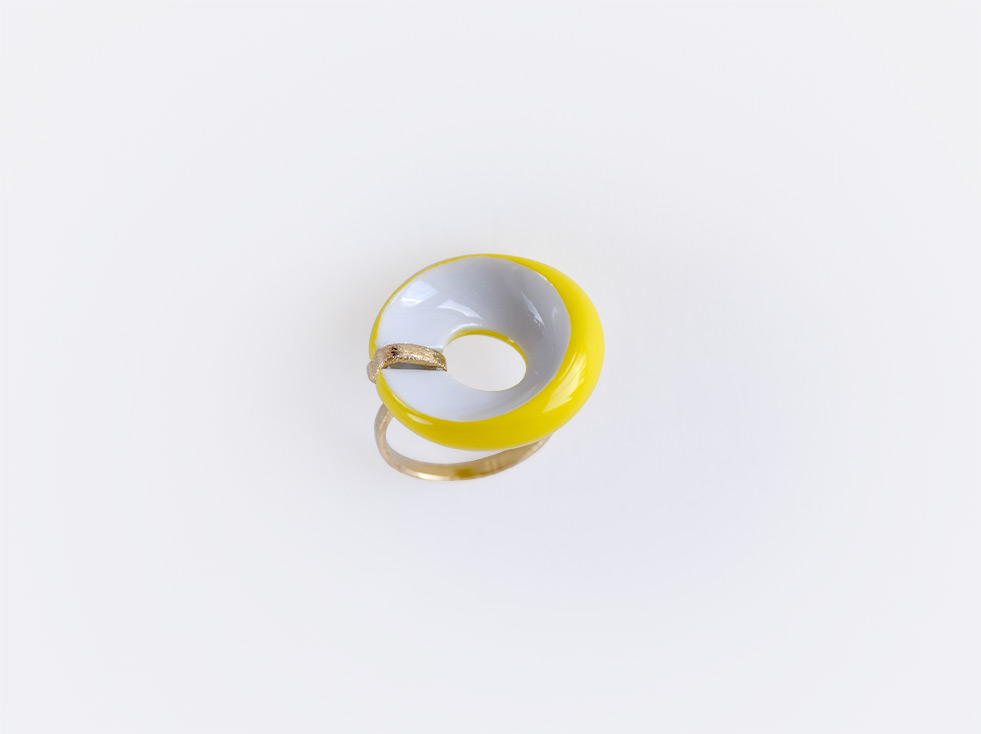 China Alba jaune Flat ring of the collection ALBA JAUNE | Bernardaud