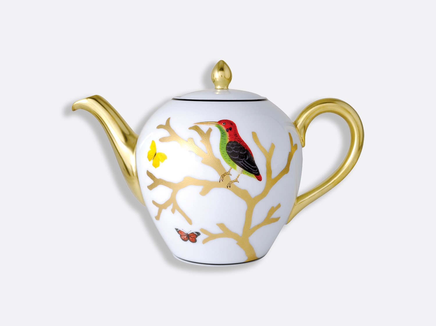 Grand coffret service à thé (théière, crémier, sucrier, 6 tasses et  soucoupes thé) Les Bouquets de Fleurs - Marc Chagall