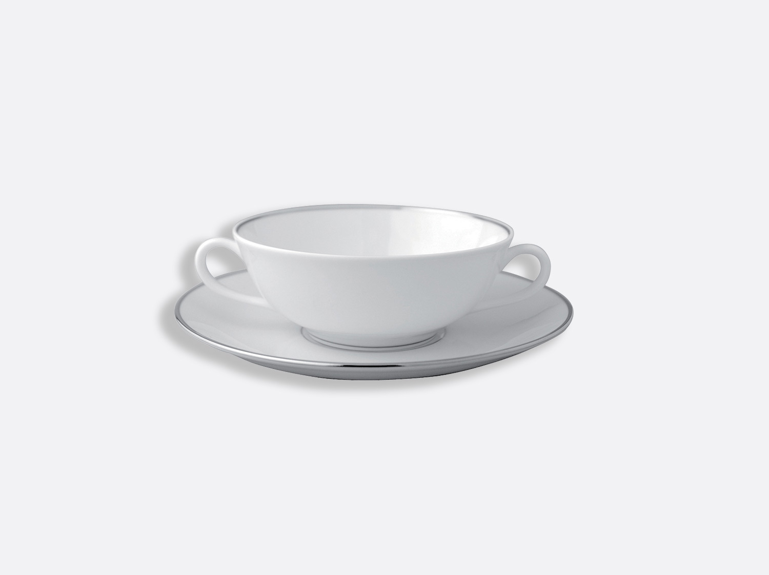 Bernardaud Twist White Single Espresso Cup and Saucer