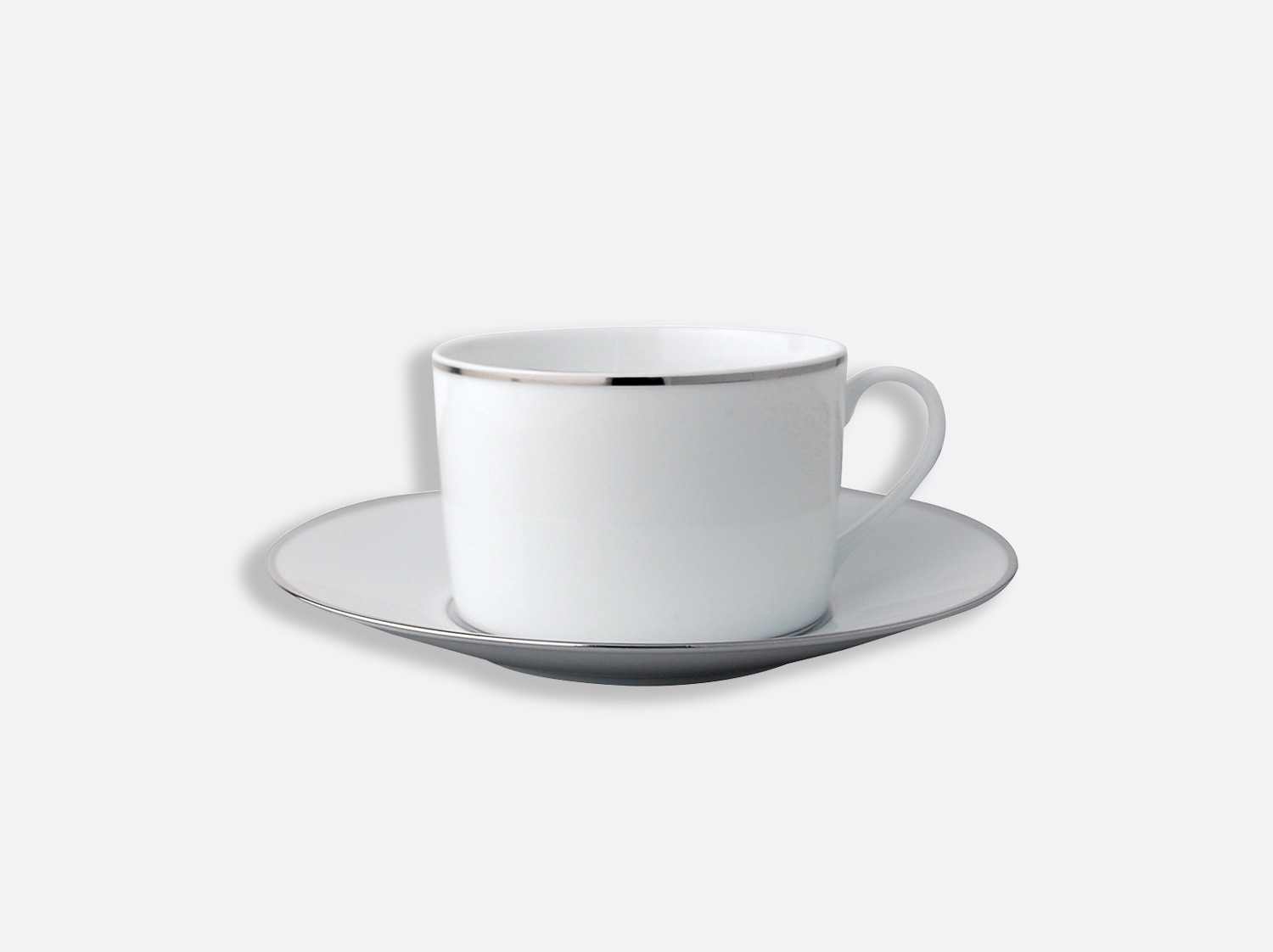 Bernardaud Ecume White Single Espresso Cup and Saucer