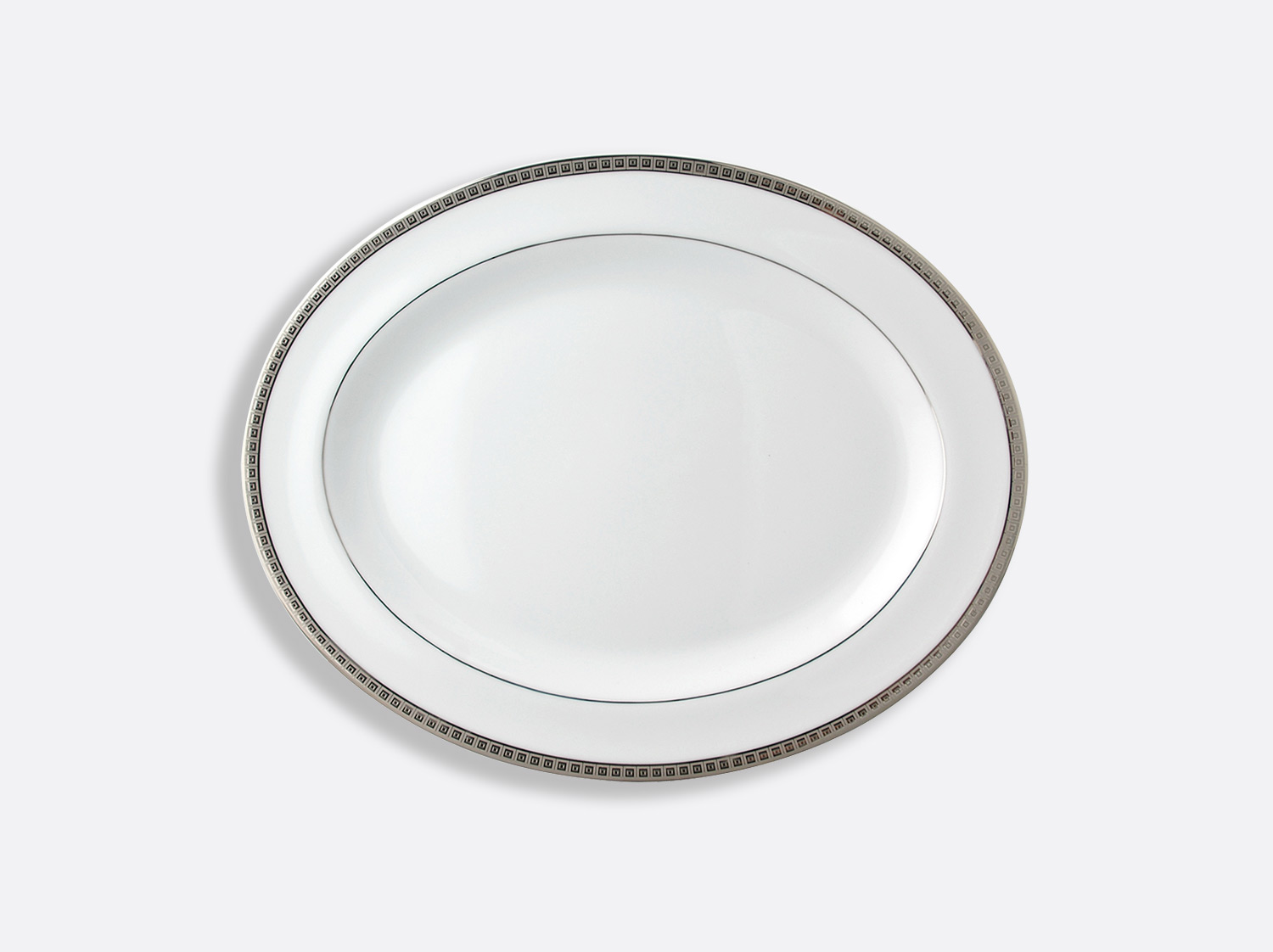 China Oval platter 13" of the collection Athéna platinum | Bernardaud