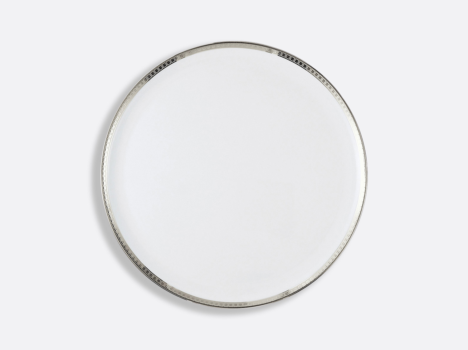 Plat à tarte 32 cm en porcelaine de la collection Athéna platine Bernardaud