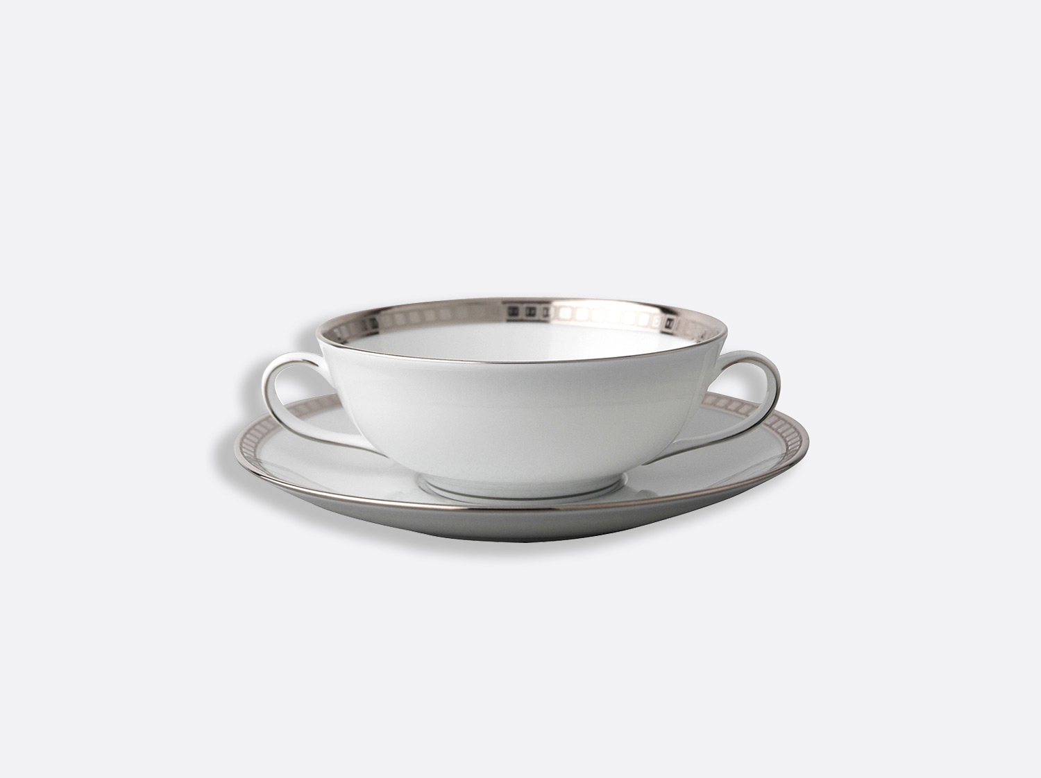 China Cream cup and saucer 5" of the collection Athéna platinum | Bernardaud