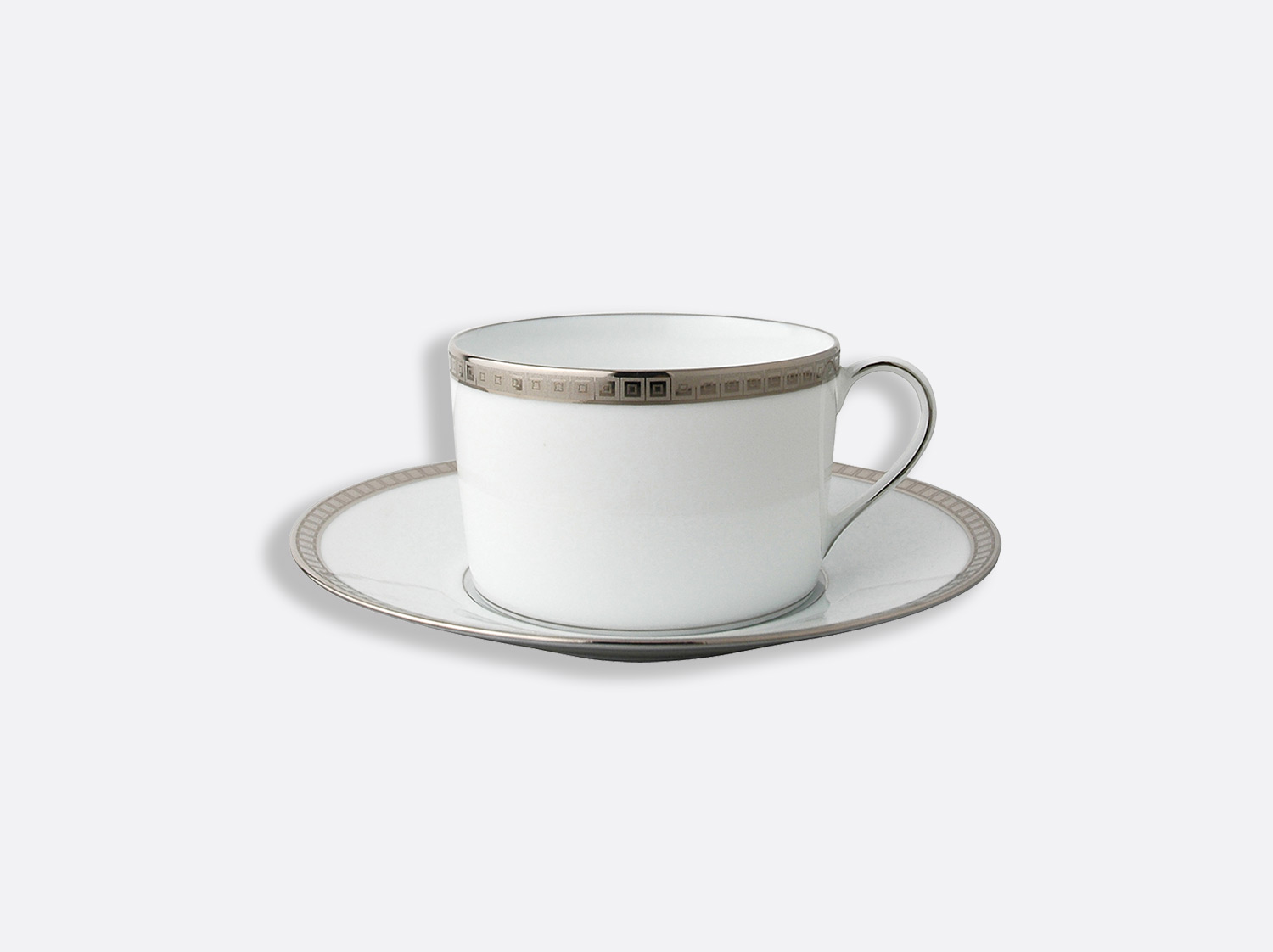 China Breakfast cup & saucer 8.5 oz of the collection Athéna platinum | Bernardaud