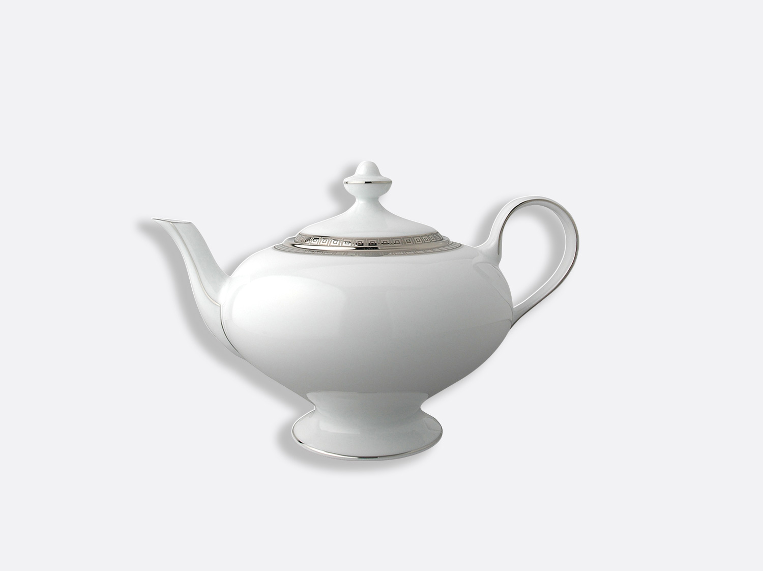 Teapot 12 cups 25.4 oz Athéna platine | Bernardaud Porcelain