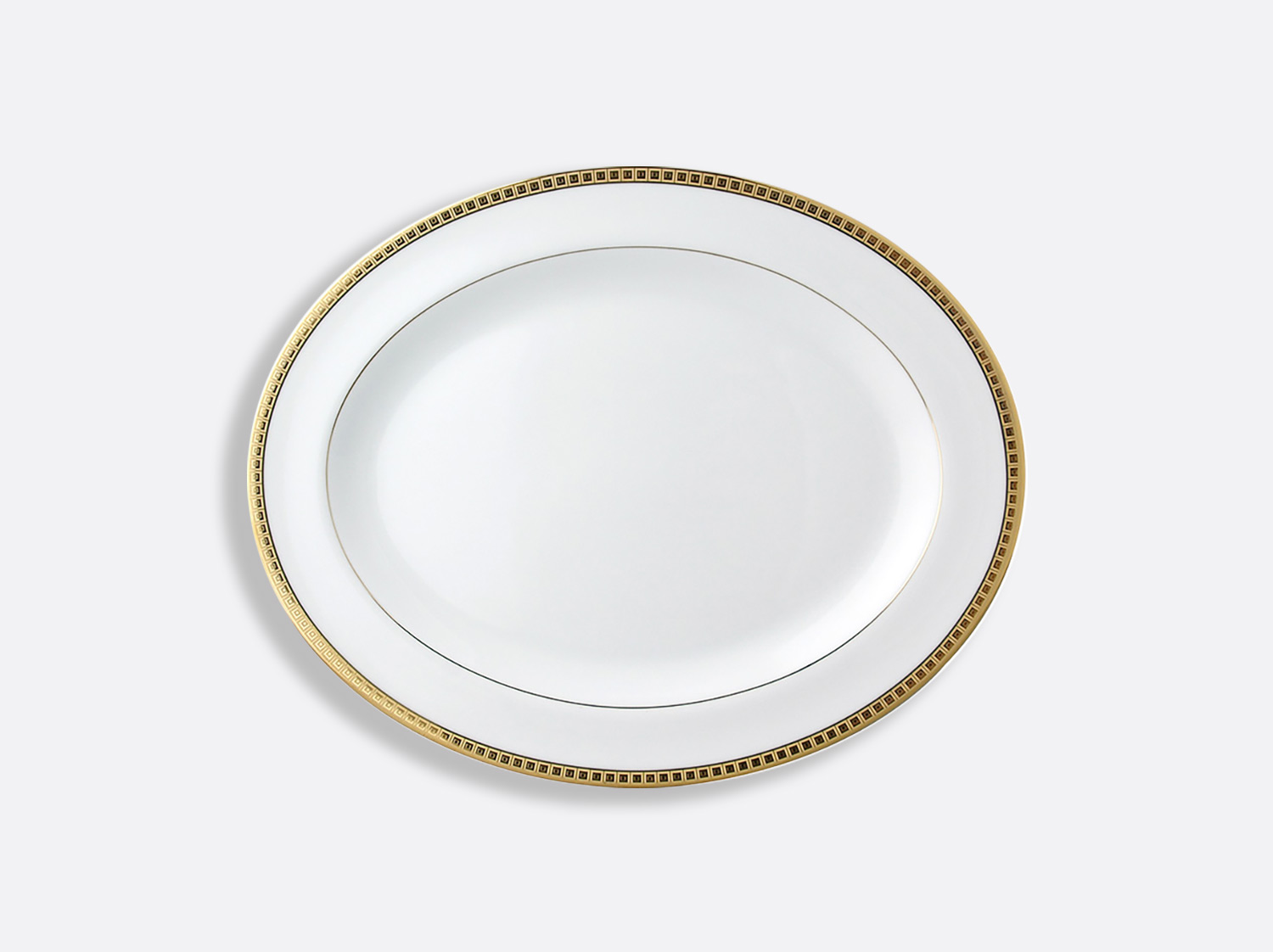 China Oval platter 15" of the collection Athéna gold | Bernardaud