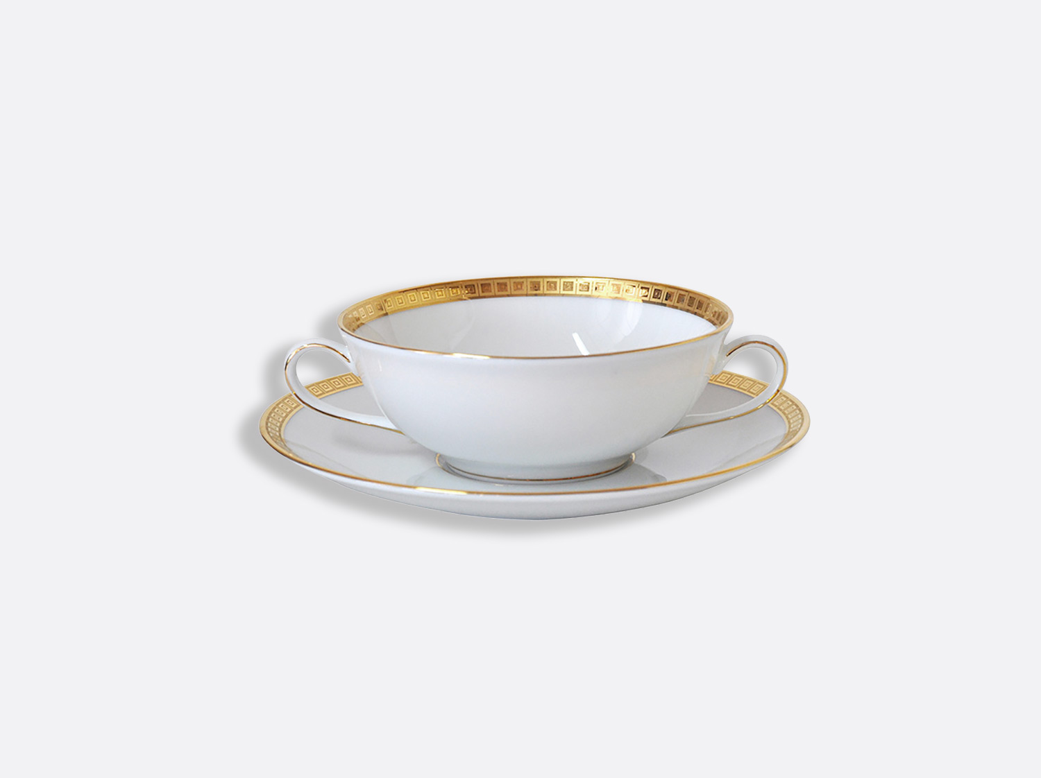 China Cream cup and saucer 5" of the collection Athéna gold | Bernardaud