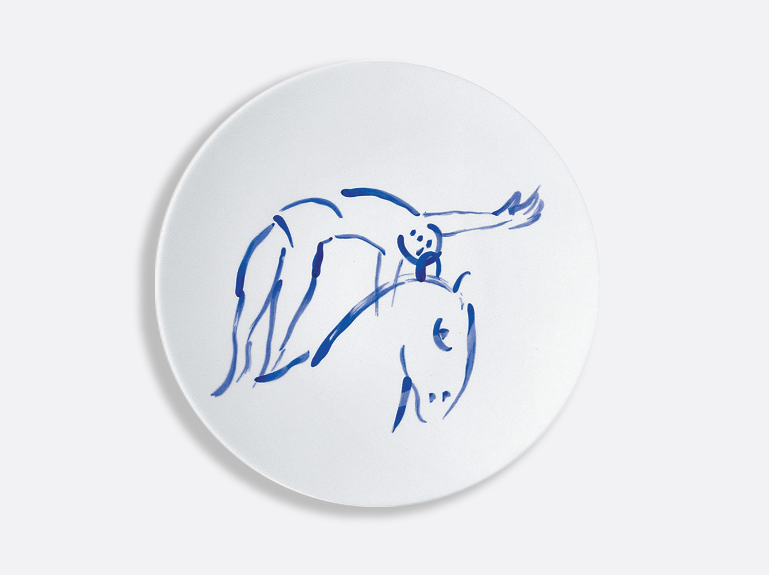 Assiette à diner 26 cm « L’écuyère »  en porcelaine de la collection Pour ida Bernardaud