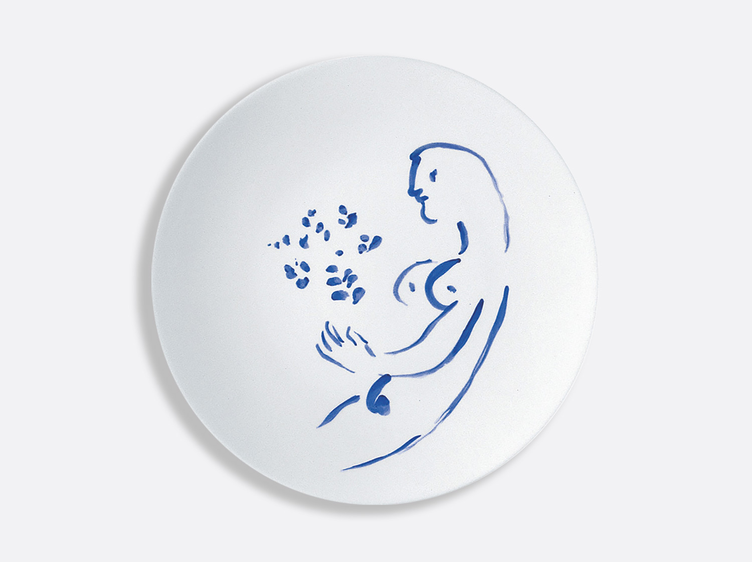 Assiette à diner nu de profil 26 cm en porcelaine de la collection Pour ida Bernardaud
