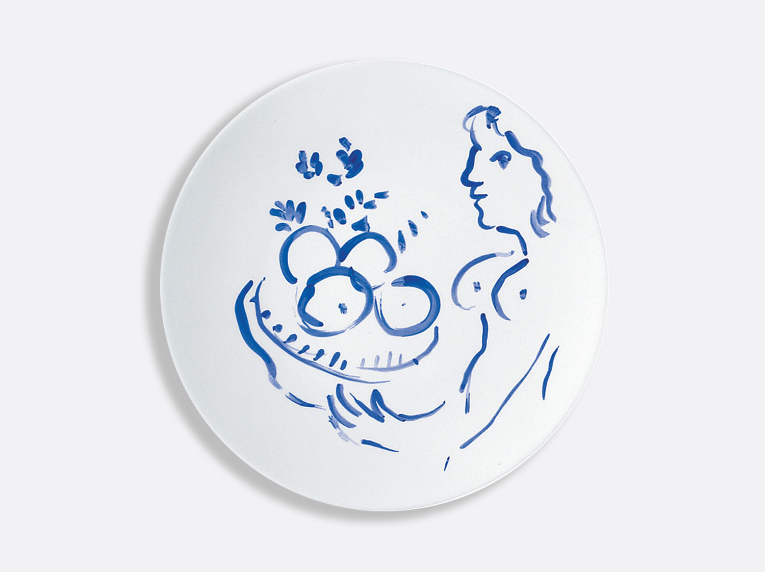Assiette à diner nu aux fruits 26 cm en porcelaine de la collection Pour ida Bernardaud