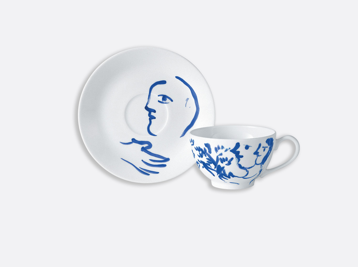 Tasse thé « Couple au bouquet »  en porcelaine de la collection Pour ida Bernardaud