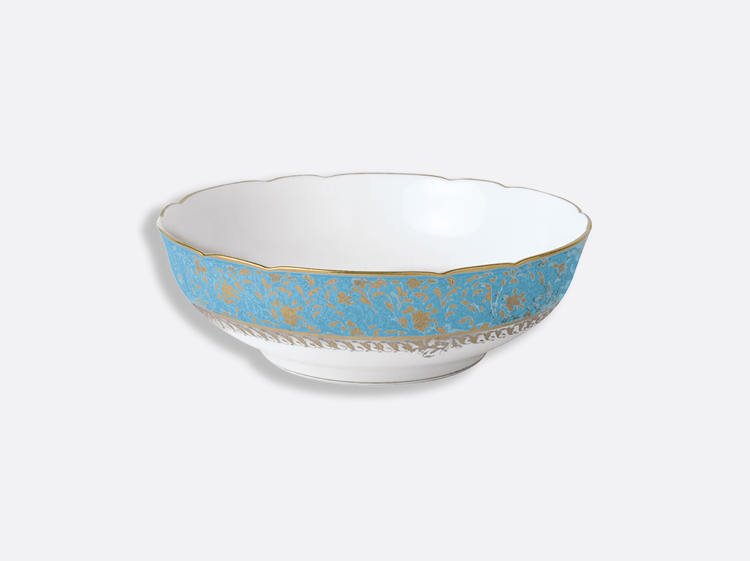 Saladier 25 cm 1,7 L en porcelaine de la collection Eden turquoise Bernardaud