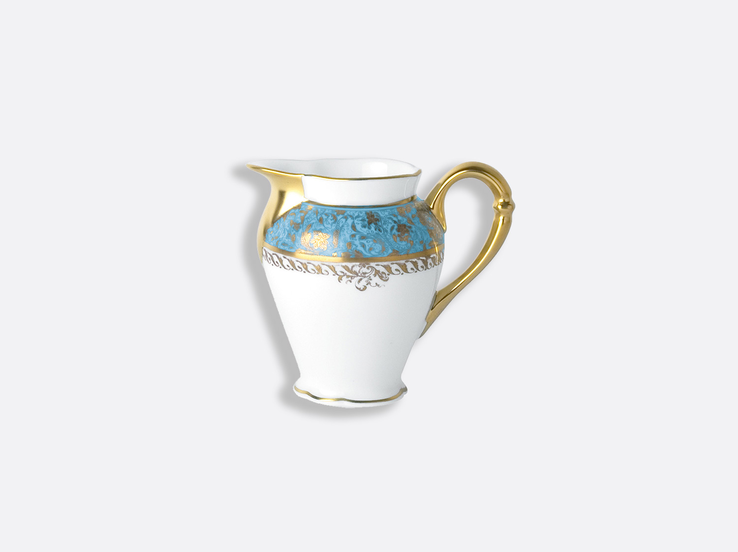 Crémier 12 tasses 30 cl en porcelaine de la collection Eden turquoise Bernardaud