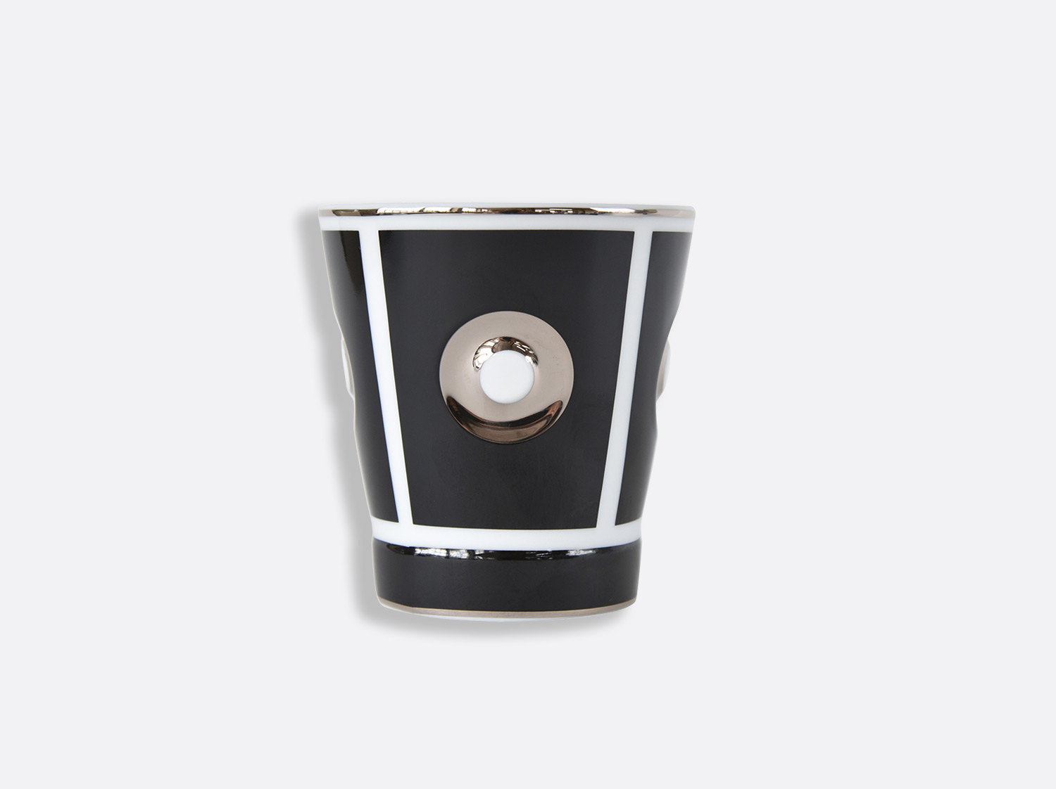 Gobelet 25 cl noir argent en porcelaine de la collection Eolie Bernardaud
