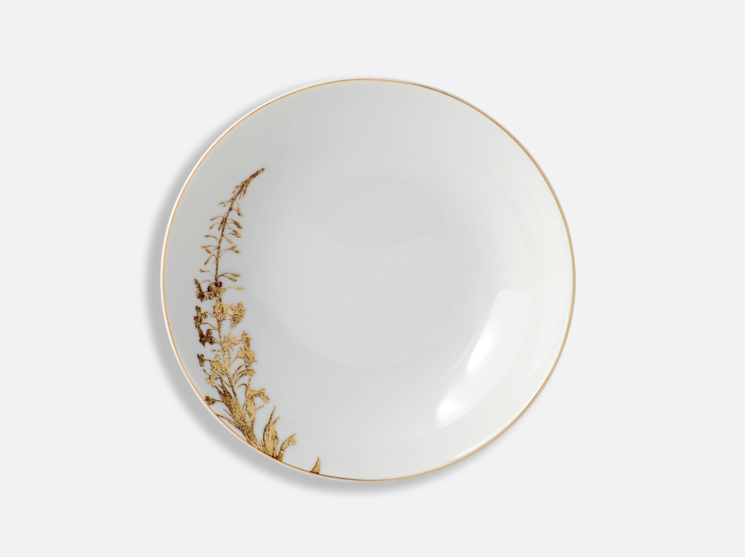 Assiette creuse 19 cm en porcelaine de la collection Vegetal or Bernardaud