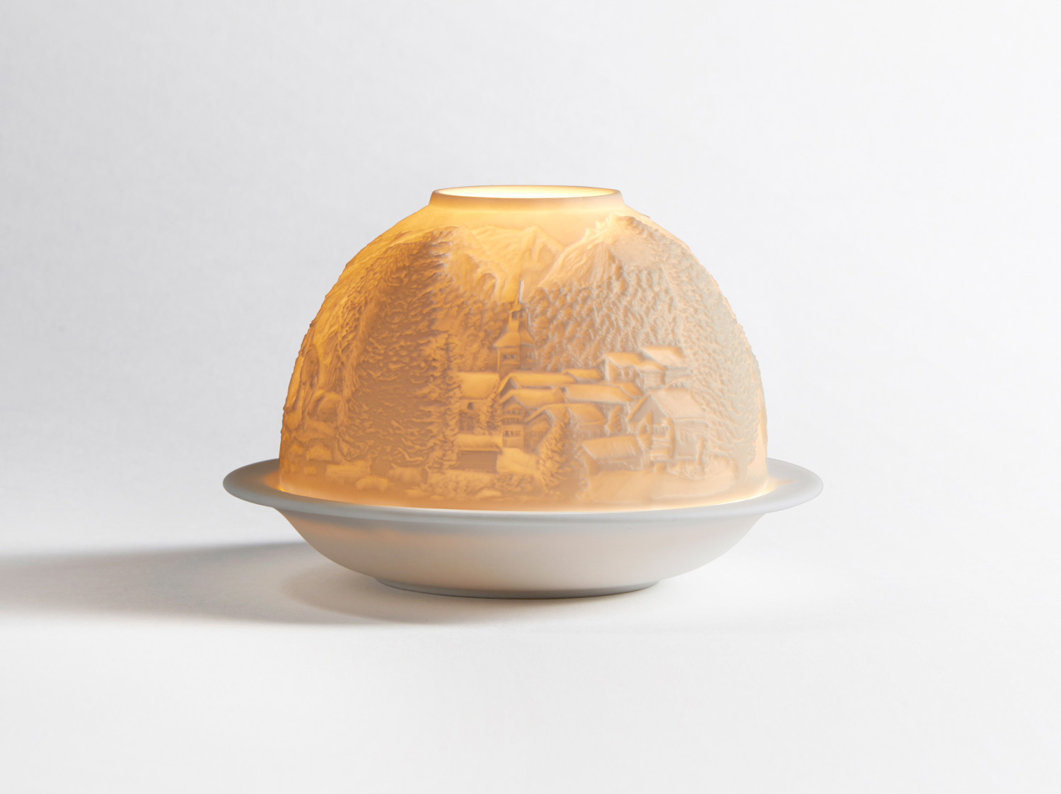 La montagne en porcelaine de la collection Lithophanie Bernardaud