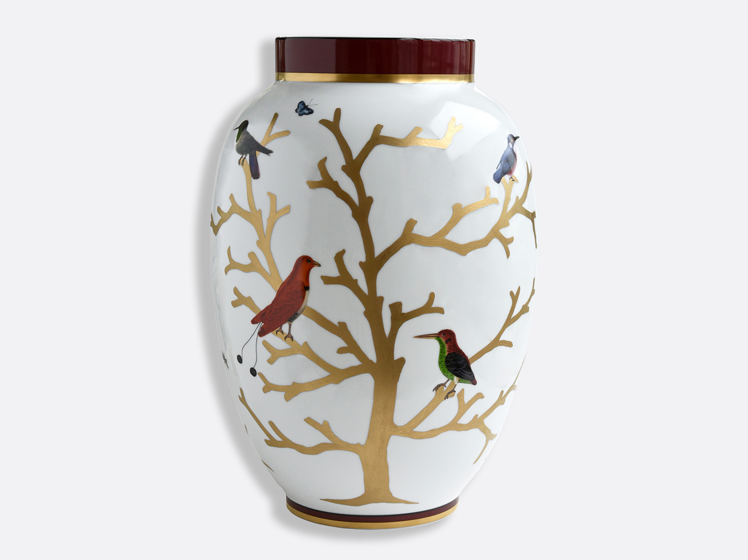 China Large vase h. 57 cm of the collection Les oiseaux - limited edition | Bernardaud