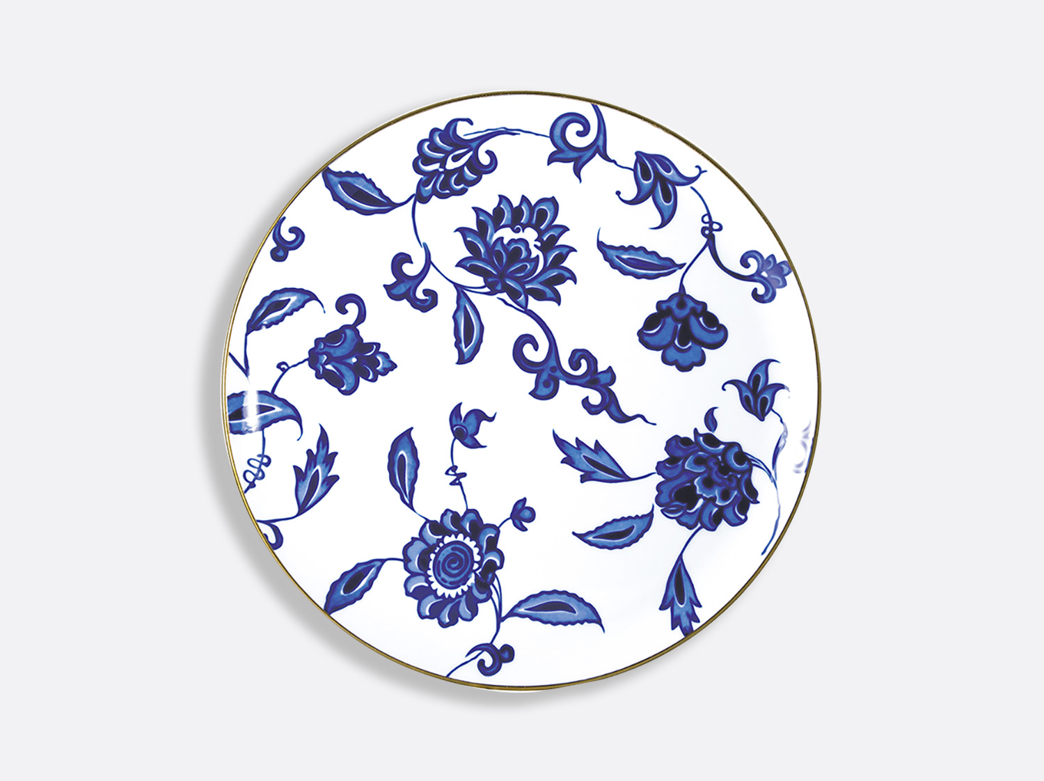 Plat à tarte 32 cm en porcelaine de la collection Prince bleu Bernardaud