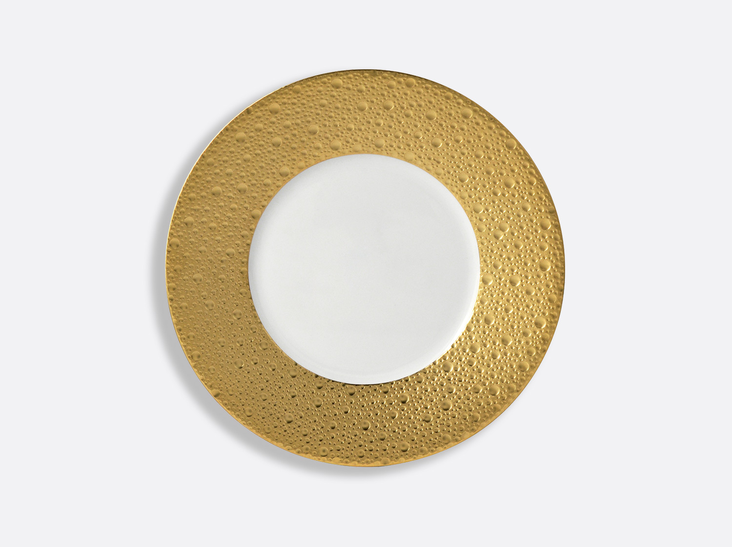 Assiette plate 21 cm en porcelaine de la collection Ecume or Bernardaud