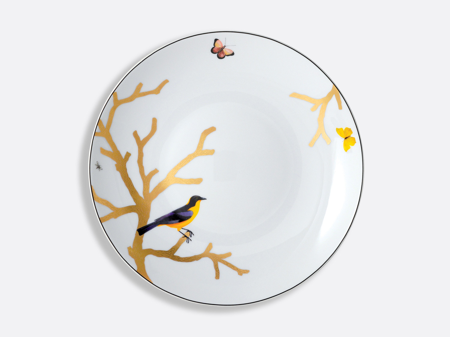 China Deep round dish 11.5" of the collection Aux oiseaux | Bernardaud