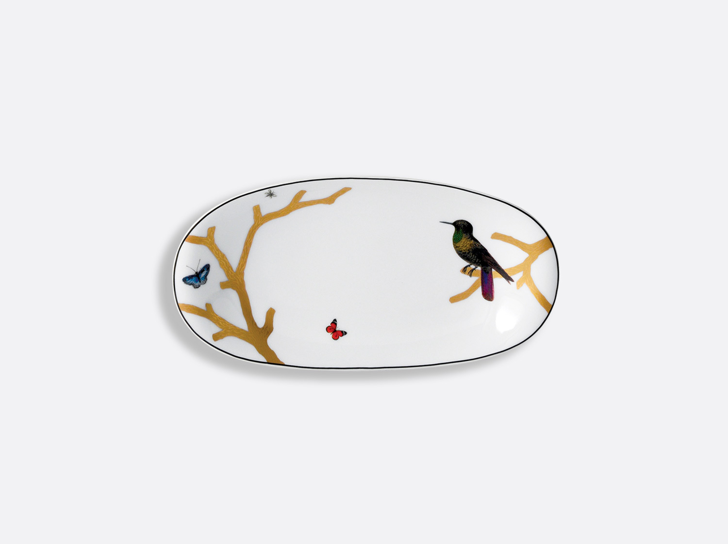 China Relish dish 9" x 5" of the collection Aux oiseaux | Bernardaud