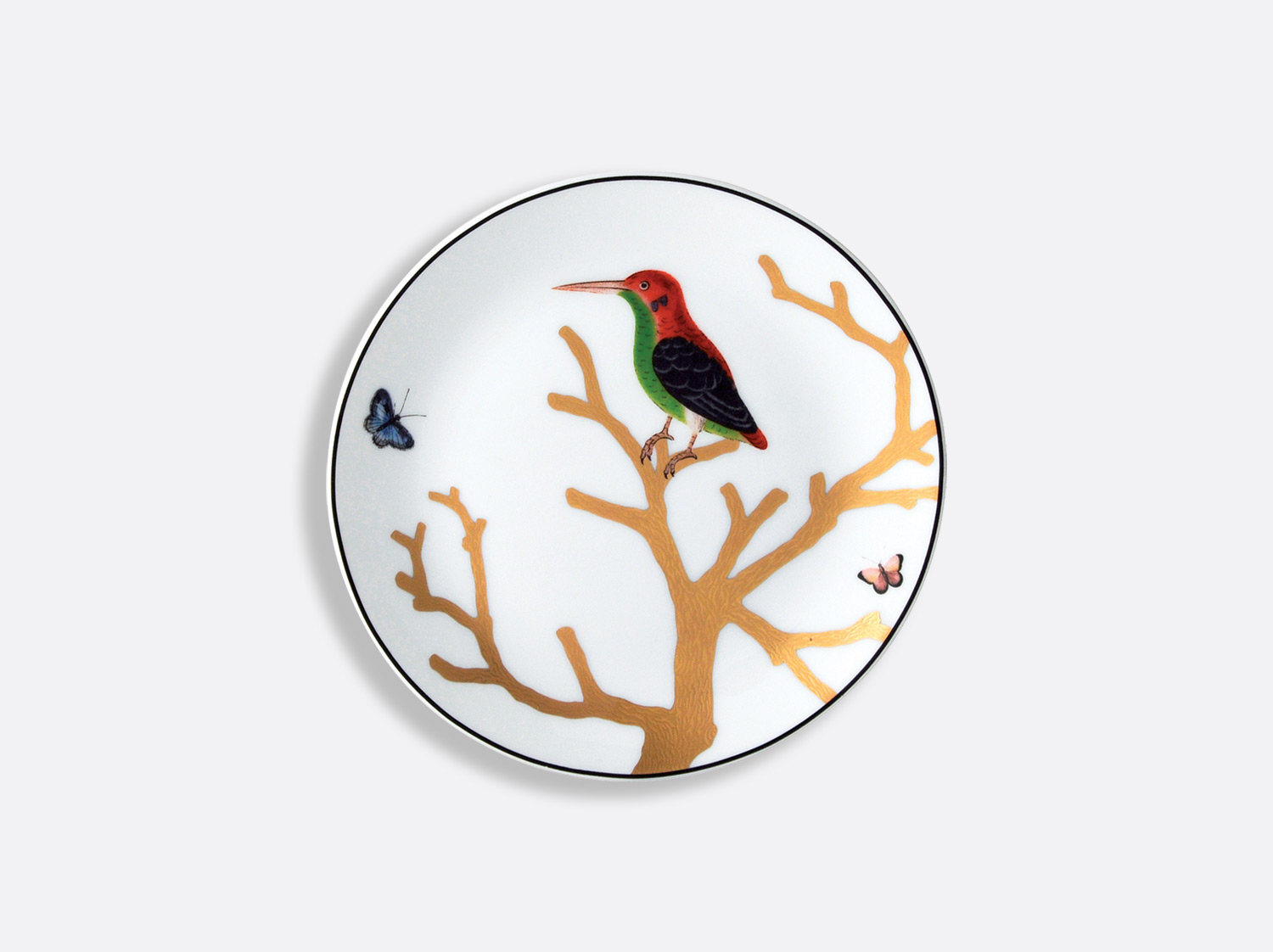 Assiette à pain 14 cm en porcelaine de la collection Aux oiseaux Bernardaud