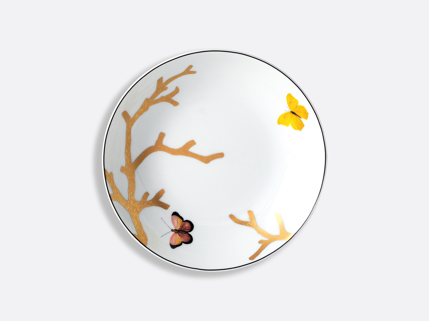 Assiette creuse 19 cm en porcelaine de la collection Aux oiseaux Bernardaud