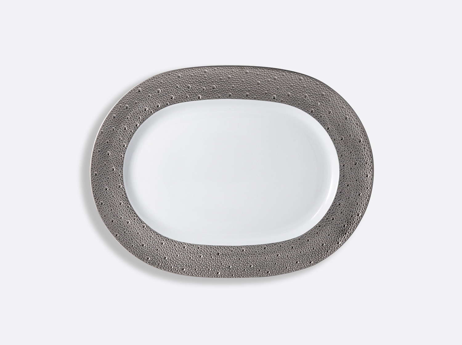China Oval platter - 43 cm of the collection Ecume platinum | Bernardaud