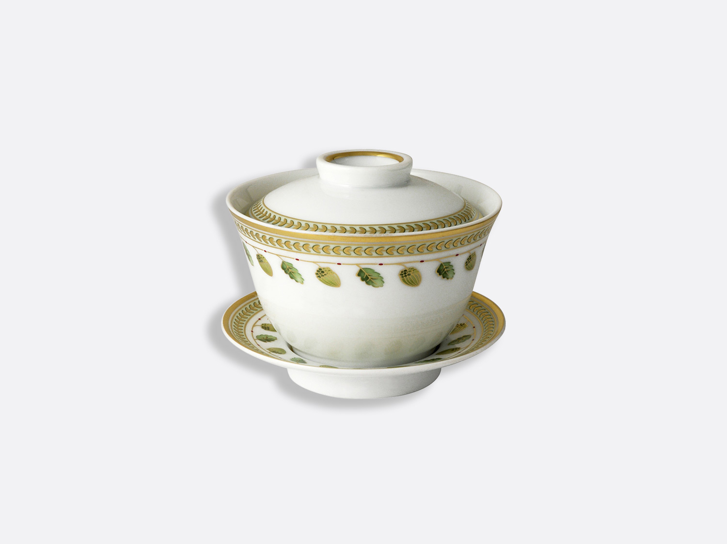 チャイニーズティーカップソーサー蓋付S100ml en porcelaine de la collection Constance Bernardaud