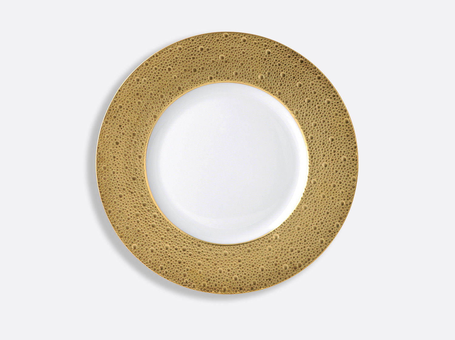 Assiette plate 29,5 cm en porcelaine de la collection Ecume or Bernardaud