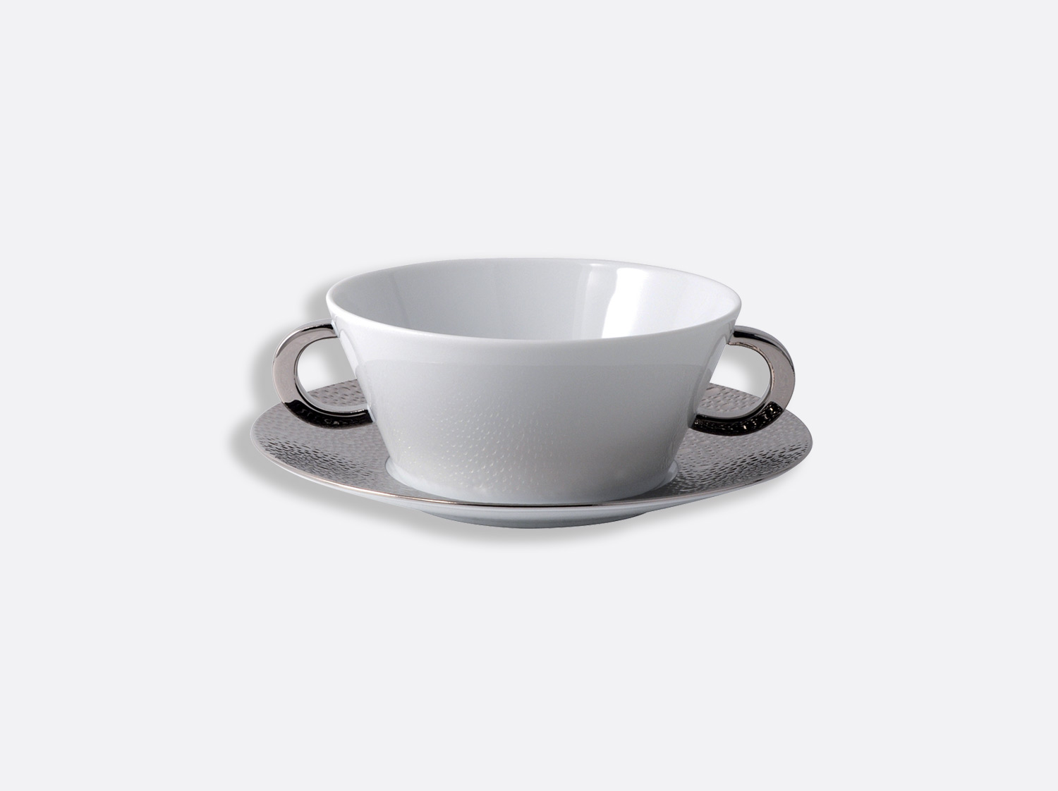 China Cream cup and saucer of the collection Ecume platinum | Bernardaud