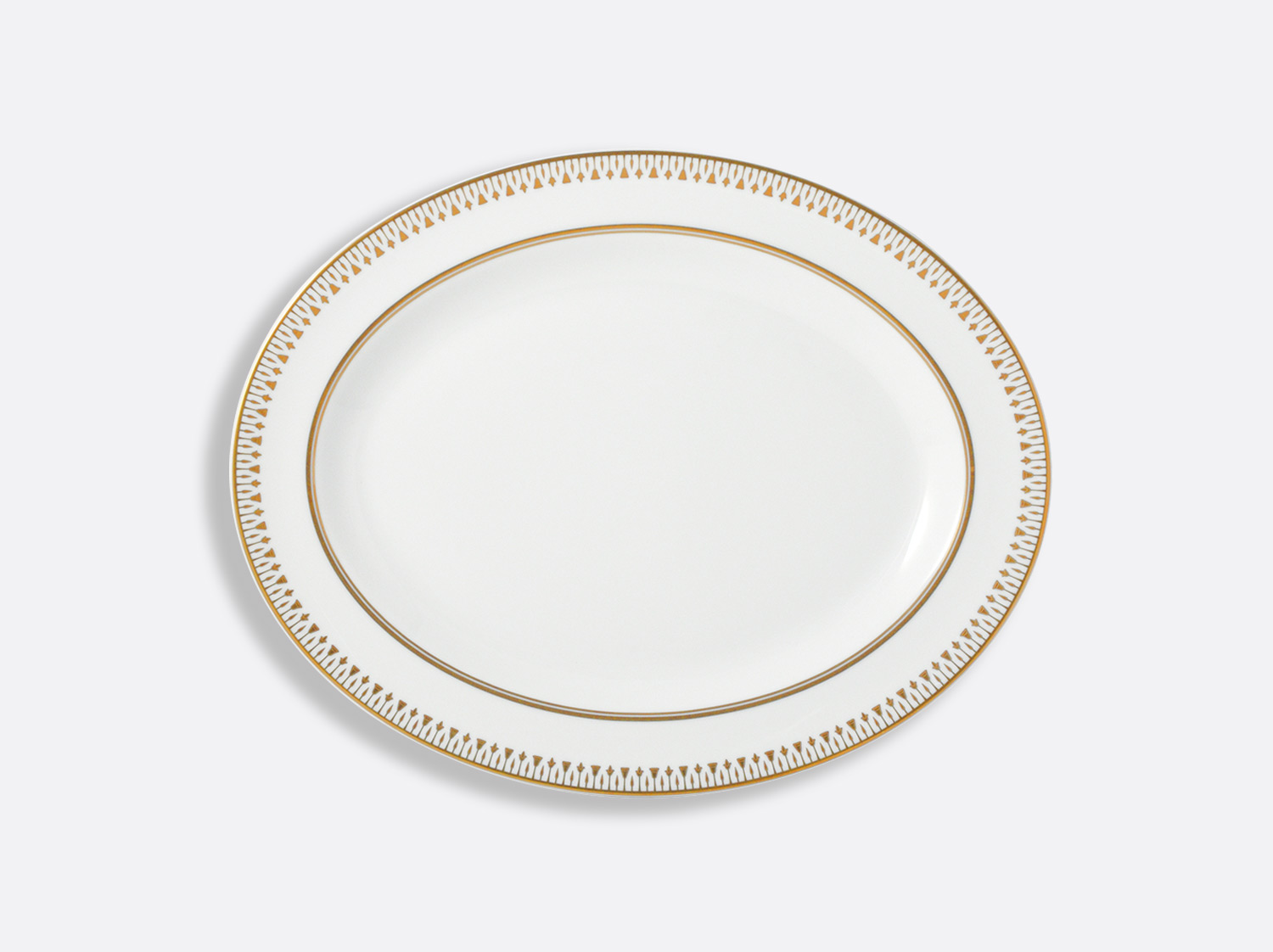 Plat ovale 38 cm en porcelaine de la collection Soleil levant Bernardaud