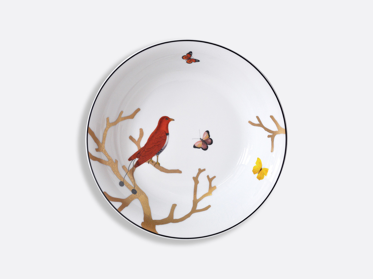 Compotier creux 24,5 cm 80 cl en porcelaine de la collection Aux oiseaux Bernardaud
