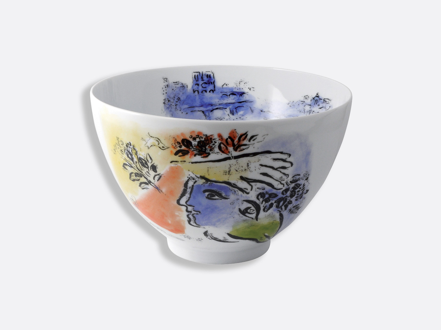 China Salad bowl -d.27cm h.17cm -   "le ciel bleu" of the collection Collect chagall le ciel bleu 1964 | Bernardaud