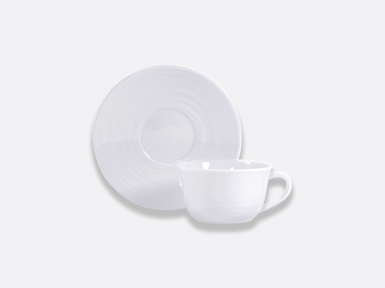 Tasse et soucoupe à thé 20 cl en porcelaine de la collection Origine Bernardaud