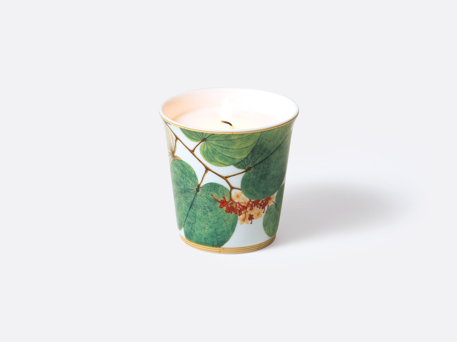 Pot 9 cm + bougie parfumée 200g en porcelaine de la collection Jardin indien Bernardaud