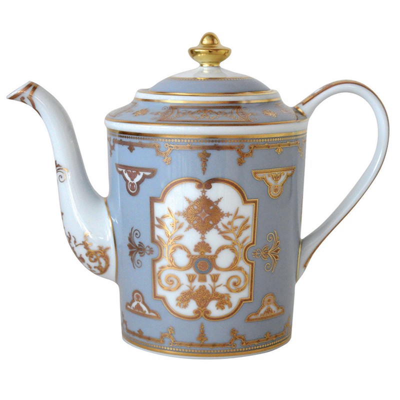 Cafetière 12 tasses 1 L en porcelaine de la collection Aux rois flanelle Bernardaud